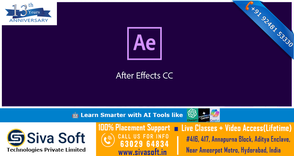 Classroom Adobe After Effects with AI Training Course in Ameerpet Hyderabad India