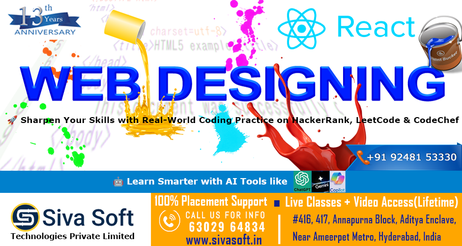 Classroom Web Designing React JS Training Course in Ameerpet Hyderabad India