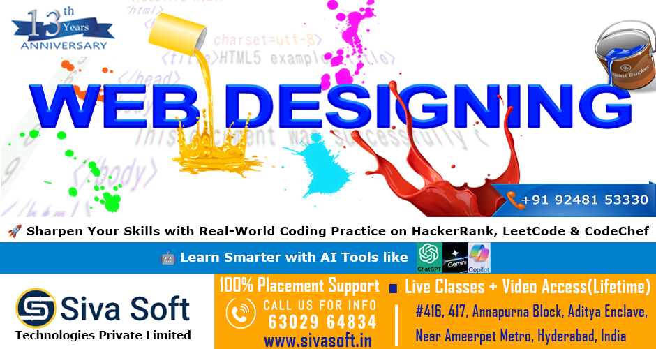classroom Web Designing (UX / UI) Training Course Institutes in Ameerpet Hyderabad India