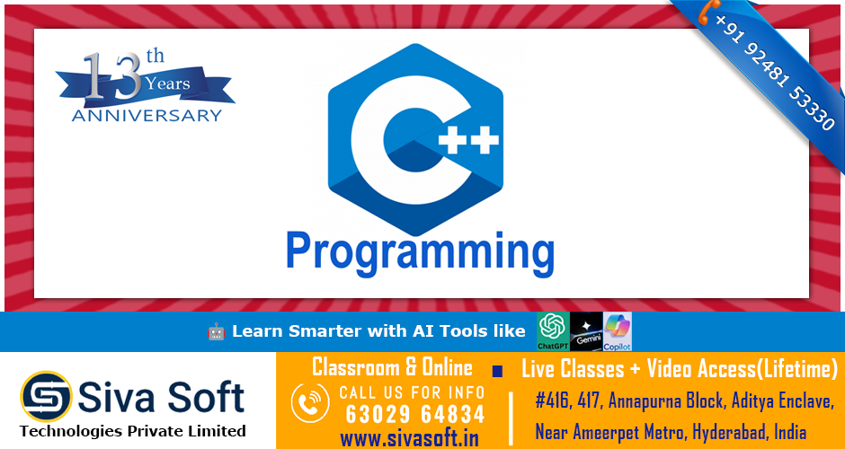 Online C++ Programming Language Training Course in Ameerpet Hyderabad India