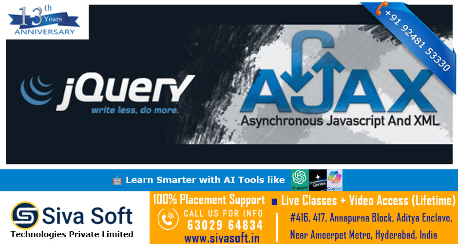 Online jQuery Ajax JSON with AI Training Course in Ammeerpet Hyderabad India