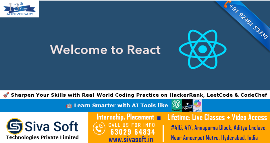 Online React JS with AI Training in Ameerpet Hyderabad India
