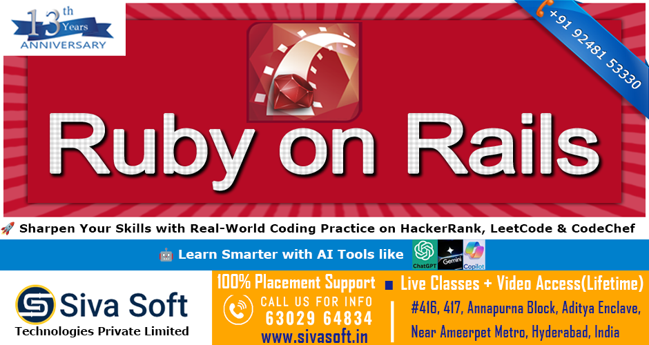 Online Ruby on Rails (ROR) & React js with AI Training Course in Ameerpet Hyderabad India
