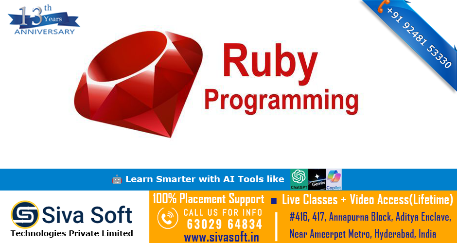 Online Ruby with AI Training Course in Ameerpet Hyderabad India